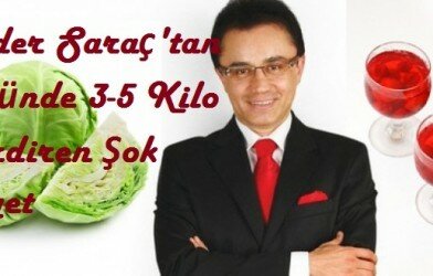 Ender Saraç’tan 3 Günde 3-5 Kilo Verdiren Şok Diyet